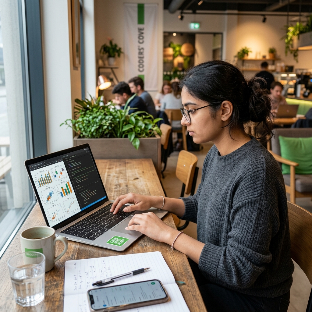 Student studying data analytics