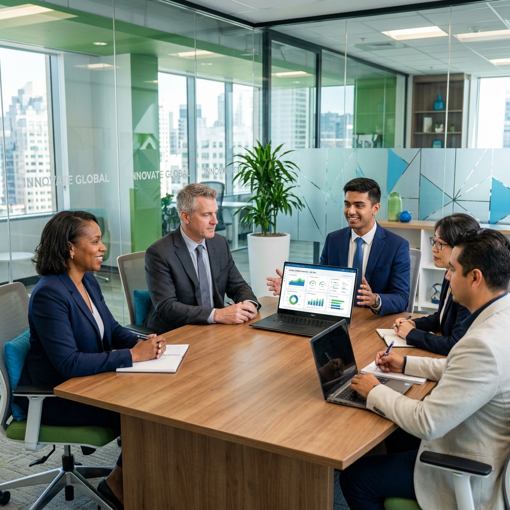 International employer interviewing candidate