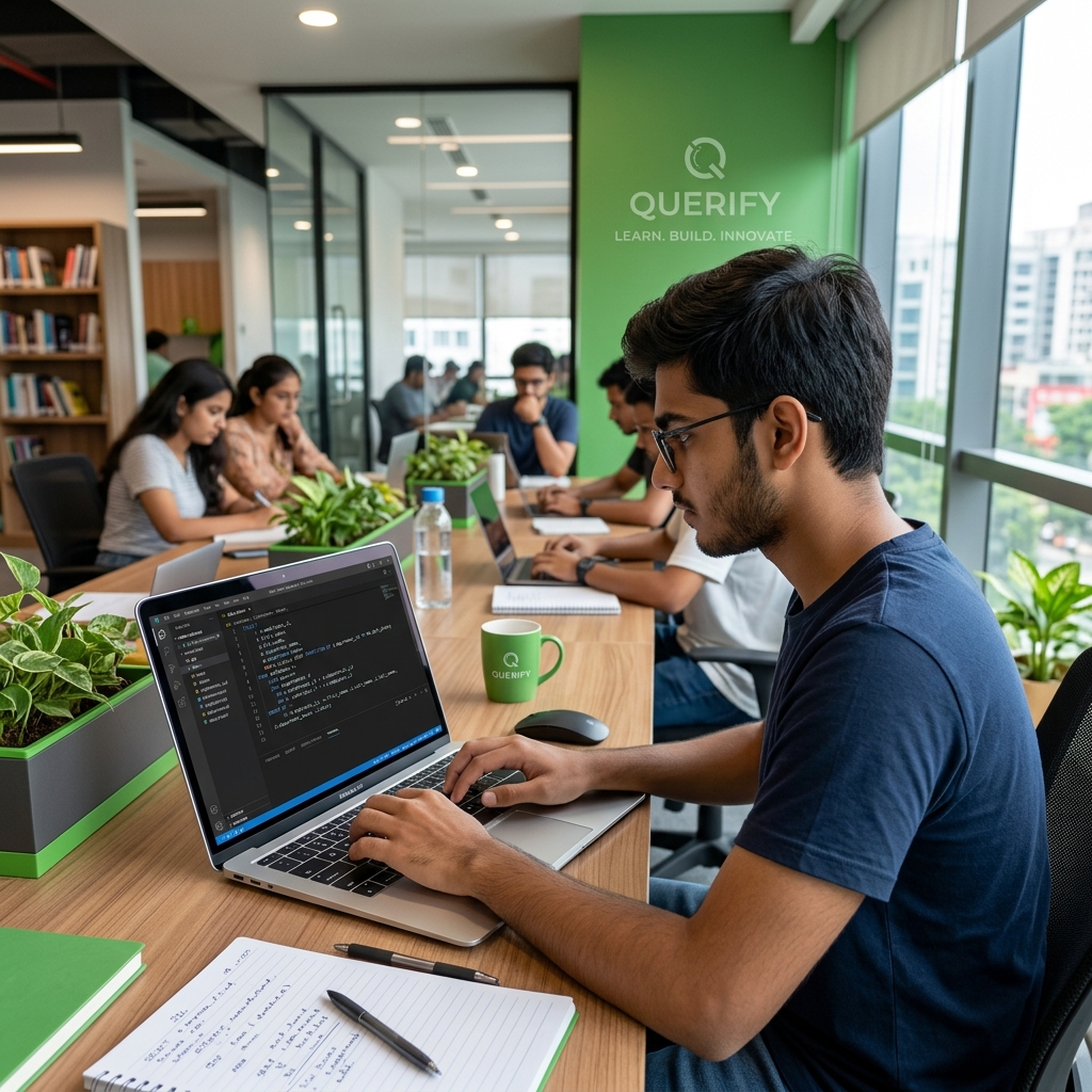 Student writing complex SQL queries
