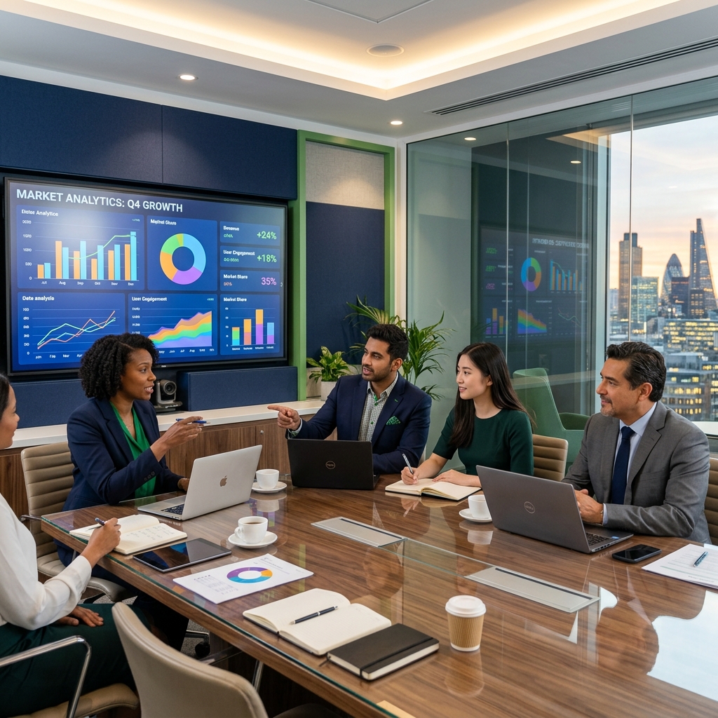 Consulting professionals analyzing Tableau data visualizations